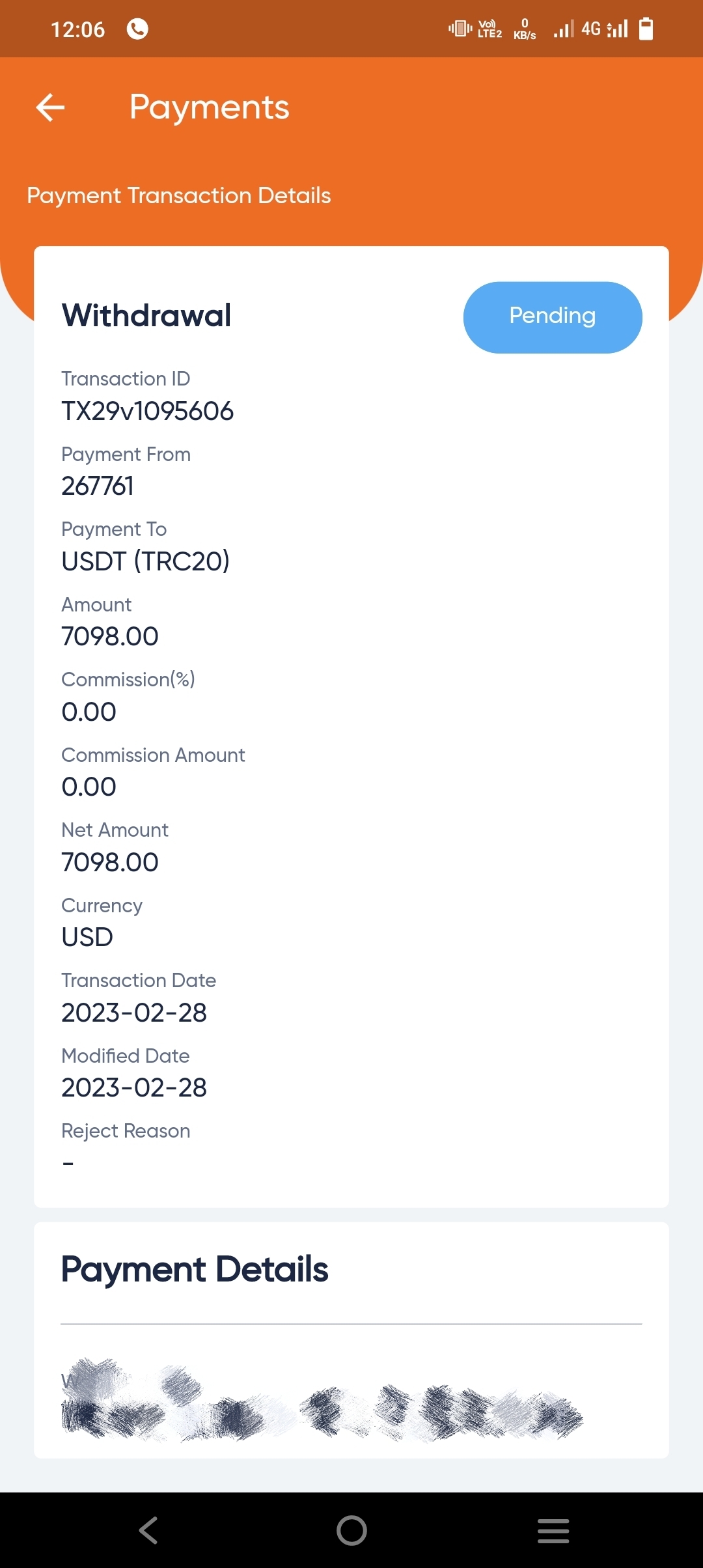 Withdrawal Request Pending