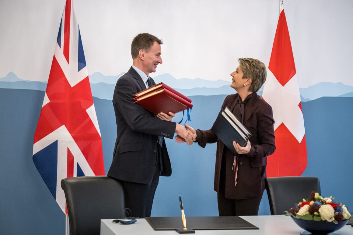 UK and Switzerland strike ‘first of its kind’ financial services deal