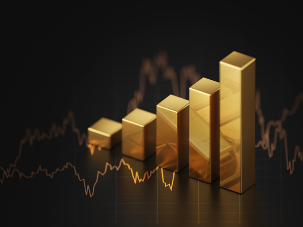 An illustration of gold price charts