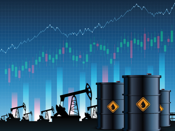 An illustration of oil prices