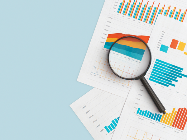 An illustration of economic charts