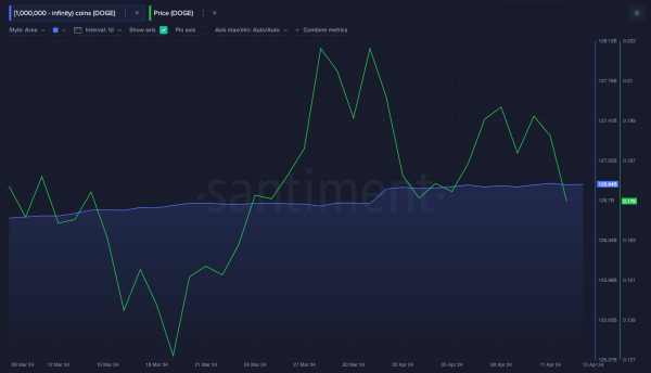 Dogecoin Whales Wallet Balances | Source: Santiment