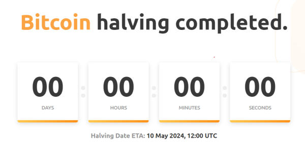 Halving happened on Saturday morning (UTC).