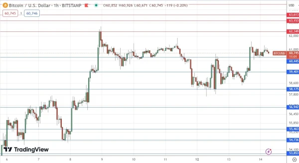 BTC/USD Signal Today - 14/08: Bullish Above $60,445 (Chart)