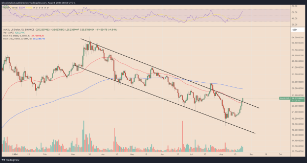 AVAXUSD daily price chart