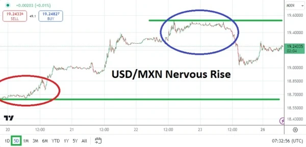 USD/MXN Analysis Today - 26/08: Nervous USD/MXN Rise (Chart)