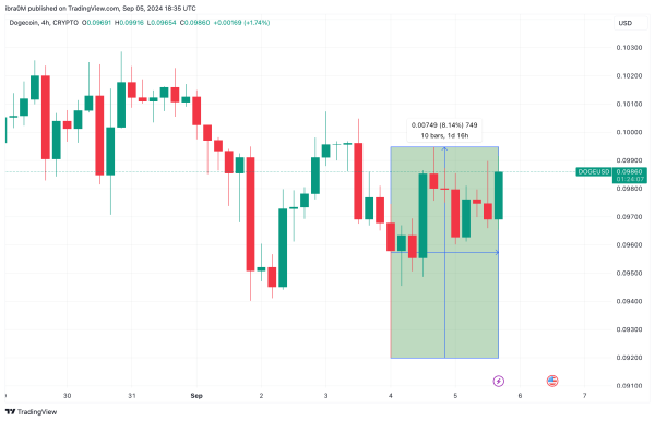 Dogecoin Price Action after Elon Musk Announced X-TV