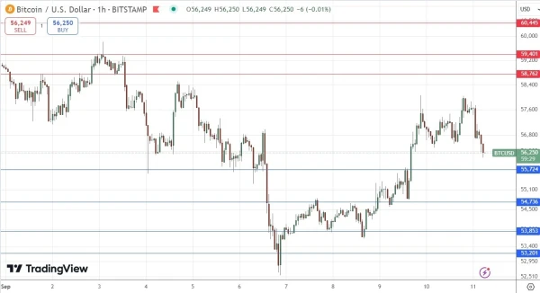 BTC/USD Signal Today - 11/09: $55,724 Crucial Today (Chart)