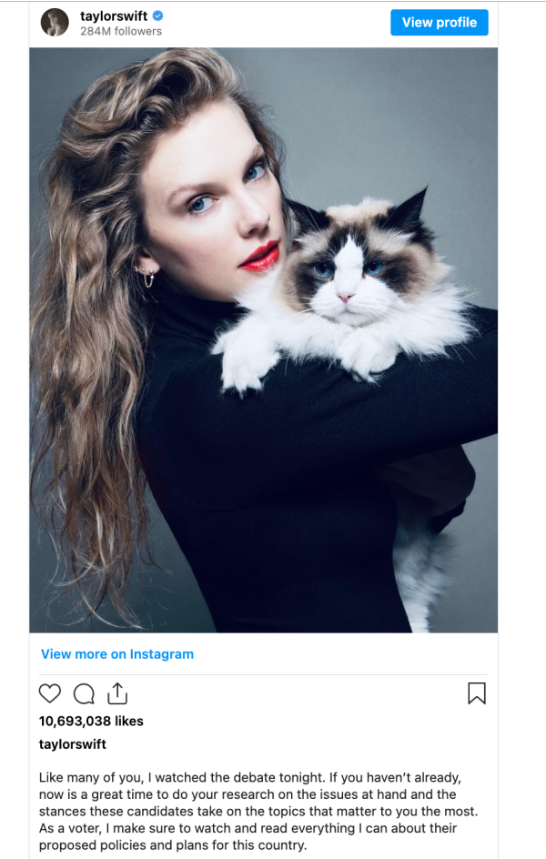 Taylor Swift Issued Statement in response to Trump's Pet-themed Comment